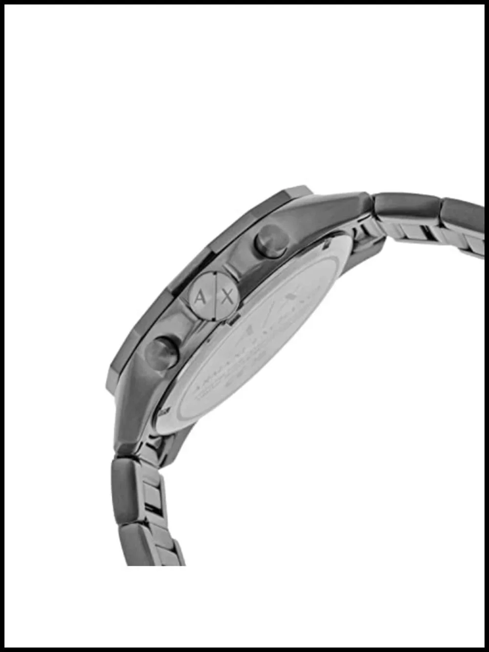 Men's Chronograph Analog Watch Stainless Steel Bracelet 44mm